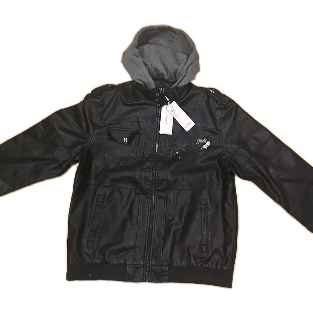 Fasion Brand men's faux leather utility jacket size 2XL